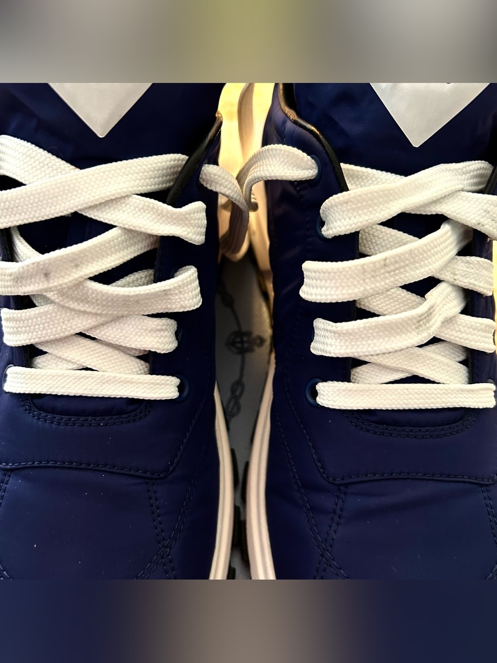 DEAL DEAL DEAL. PRADA Nylon PRAX Sneakers - 1E245L -  Blue White $200 discount - Picture 4 of 12